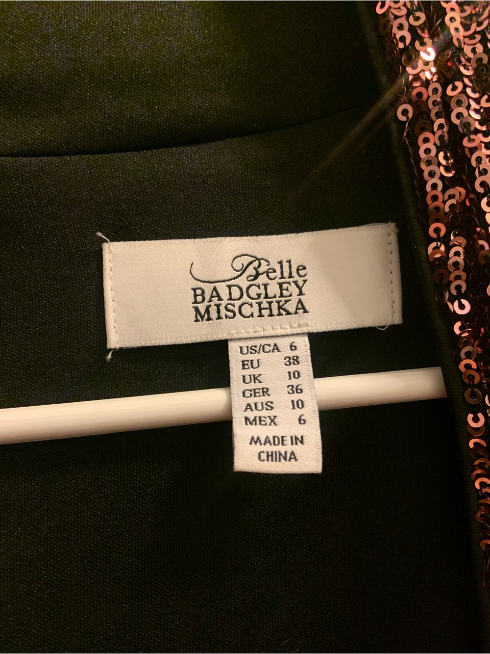 Badgley Mischka Rose and blush pink cocktail dress size 6 so sparkly!